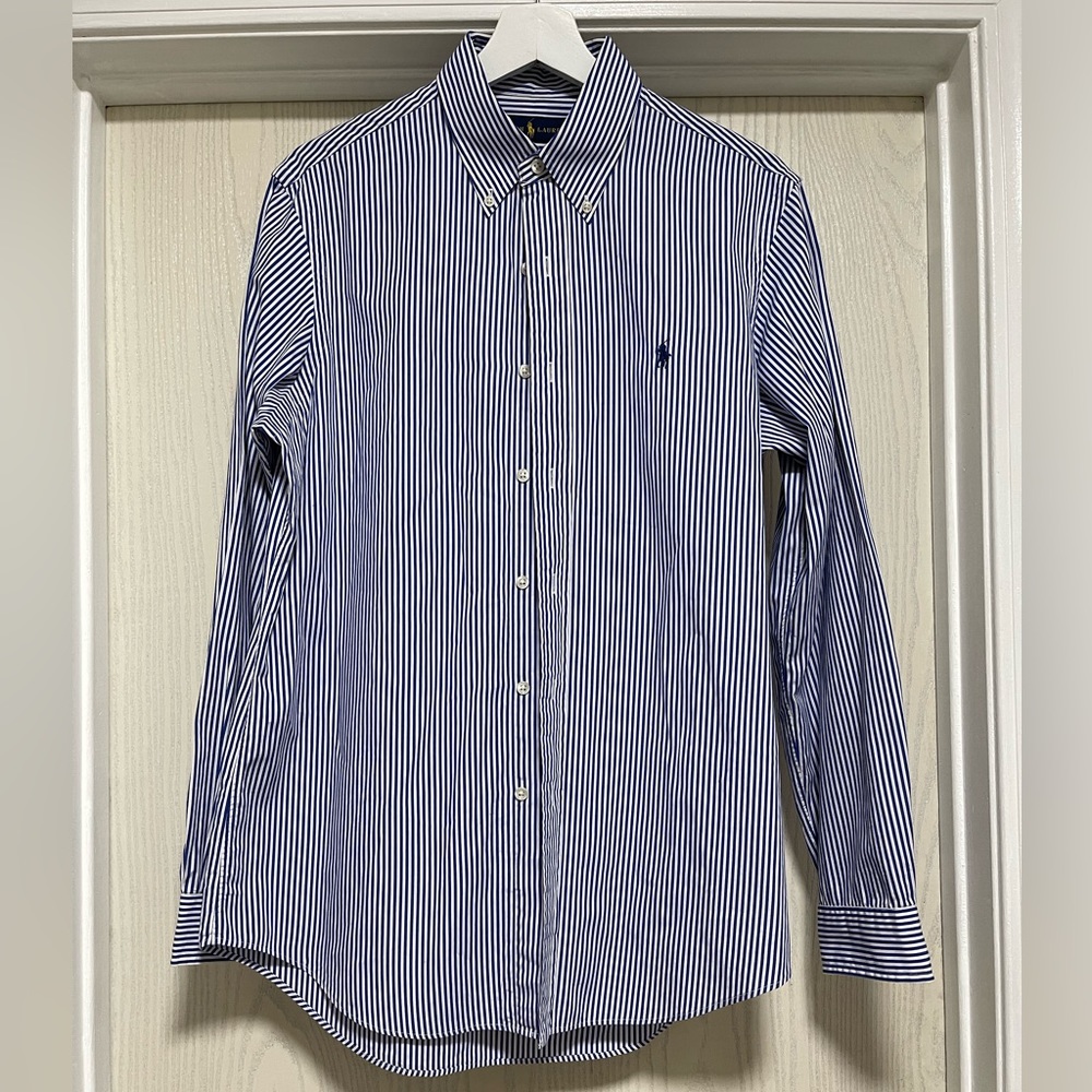 Ralph Lauren Blue Striped Button Down
